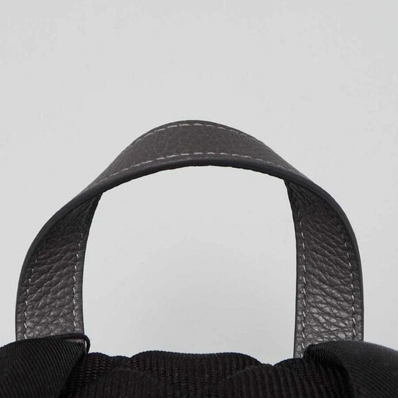 Burberry Grey Leather Embossed Abbeydale Backpack Bag - Picture 8 of 12